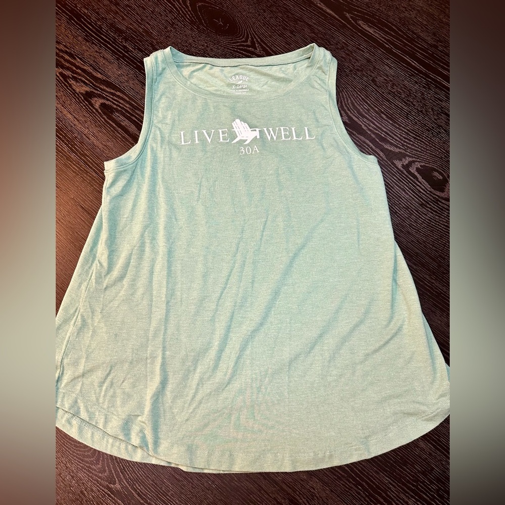 30A Live Well Green Tank Top XL
